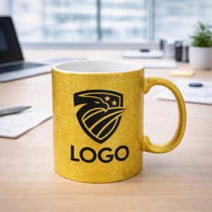 Ceramic Mug with a Glitter Finish - Custom Printed