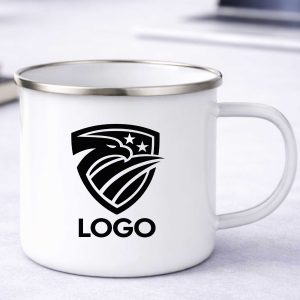 Enamel-Coated Metal Mug - Custom Printed
